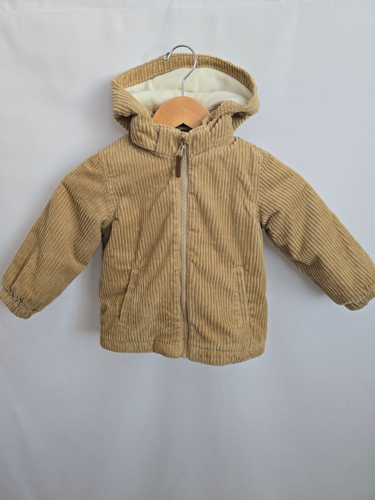 H&M Tan Cord Puffer Jacket • 2-3 years