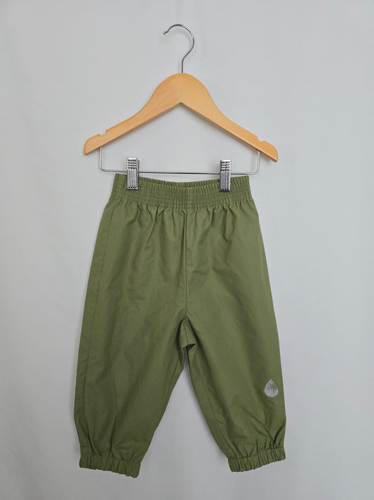 Therm Olive Rainpants • 12-18 months