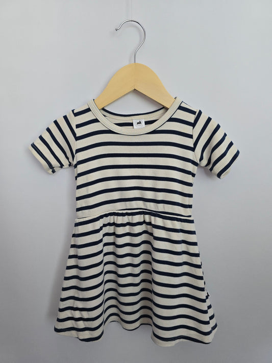 PLAY Little & Lively Blue Stripe Dress • 6-12 months