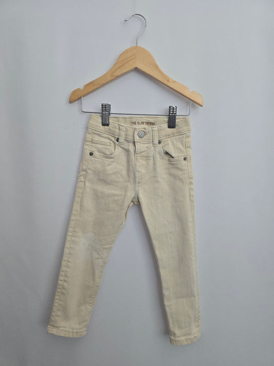 PLAY Zara Tan Slim Fit Denim • 2-3 years
