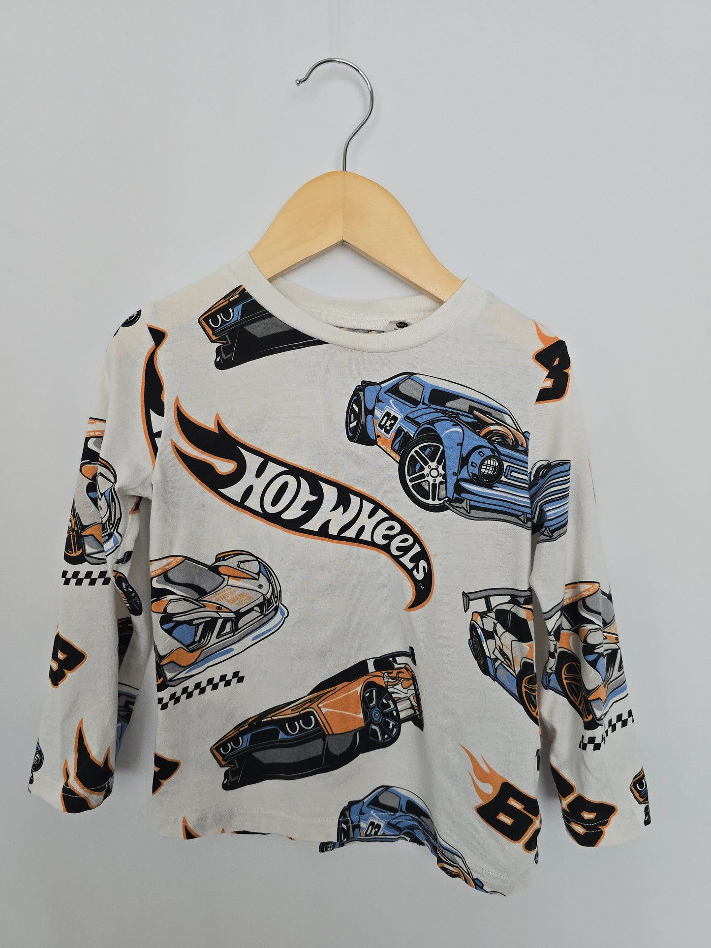 H&M Hot Wheels Long Sleeve Tee • 2-4 years