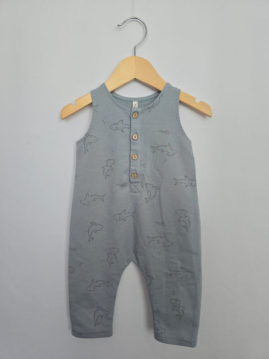 Rylee + Cru Shark Tank Romper • 0-3 months