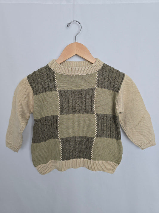 Wild Wawa Patchwork Knit Sweater • 7-8 years