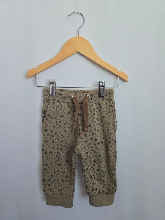 Wheat Floral Joggers • 6 months
