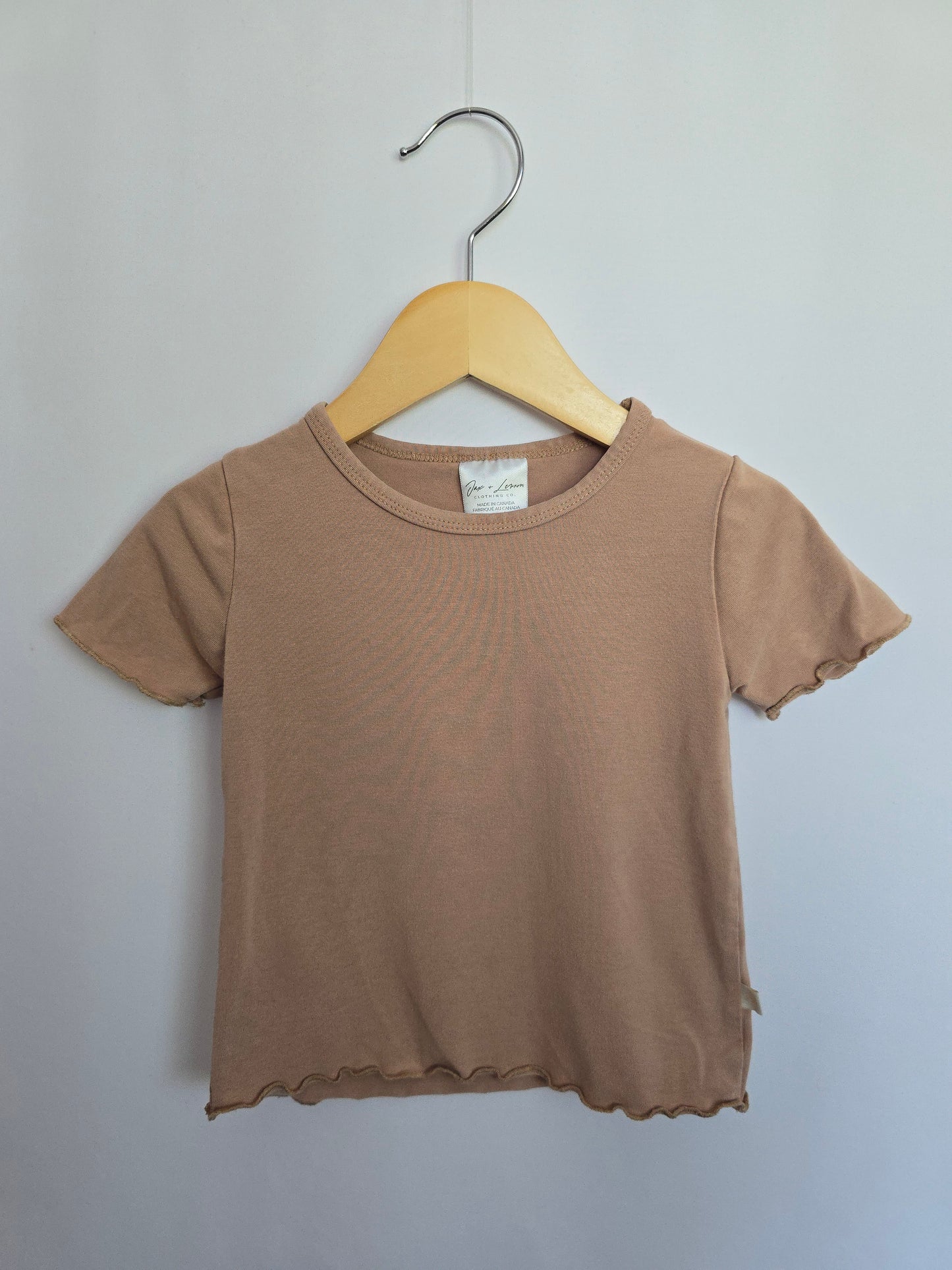 Jax & Lennon Oak Lettuce Hem Tee • 2-3 years