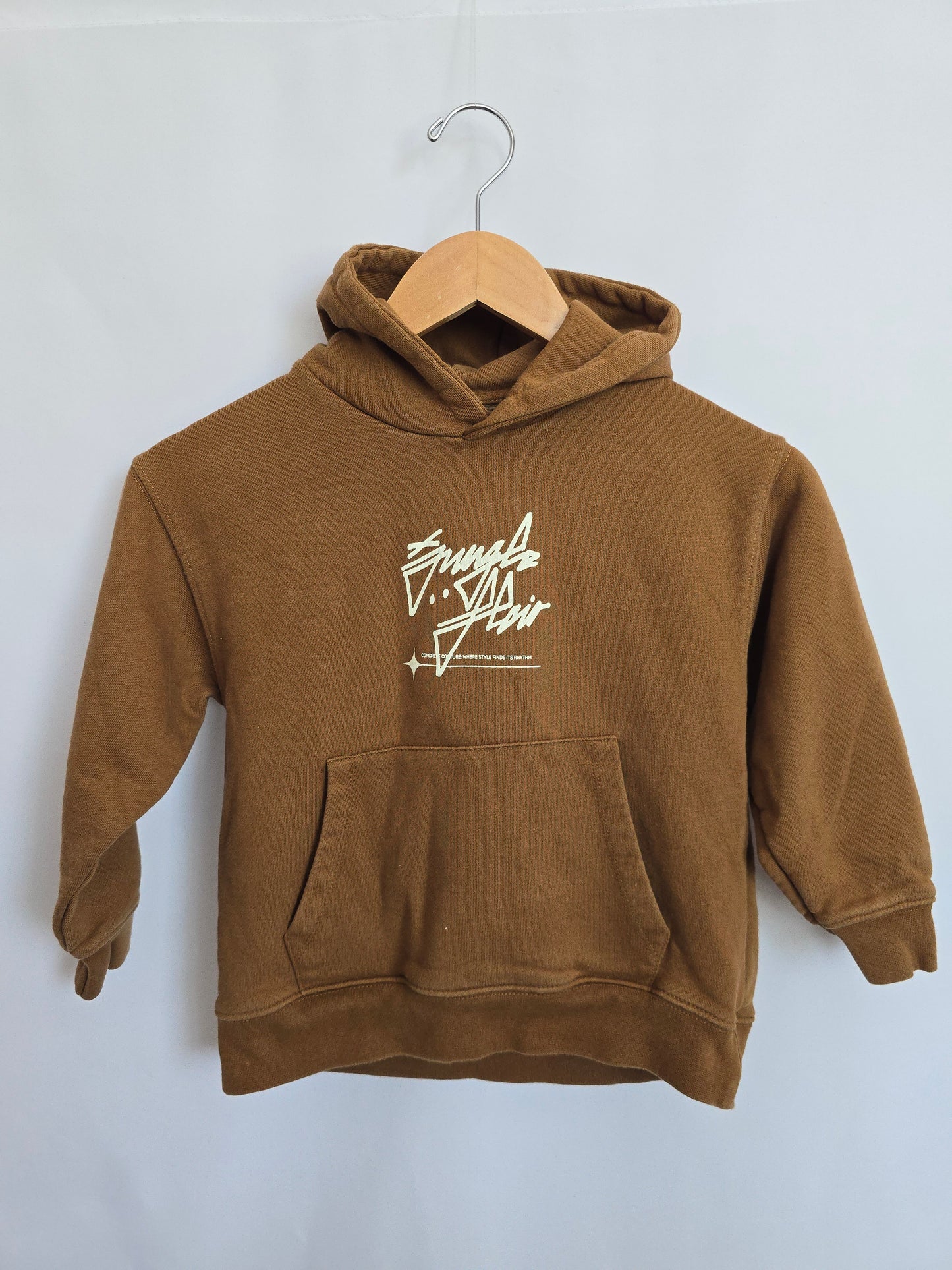 Zara Concrete Couture Brown Hoodie • 6-7 years