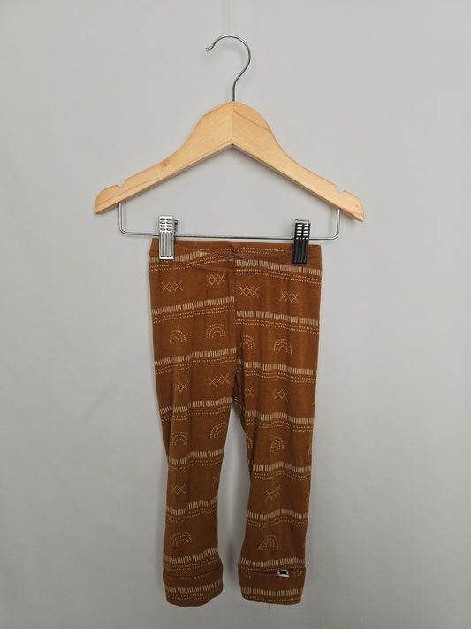 Little & Lively Umber Mudcloth Leggings • 12-18 months