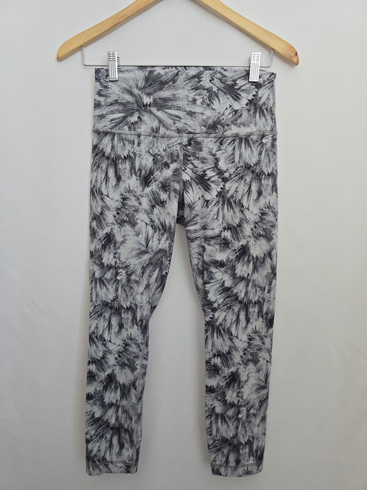 Lululemon Grey Marble Wonder Train High Rise Crop 23" • Medium 8