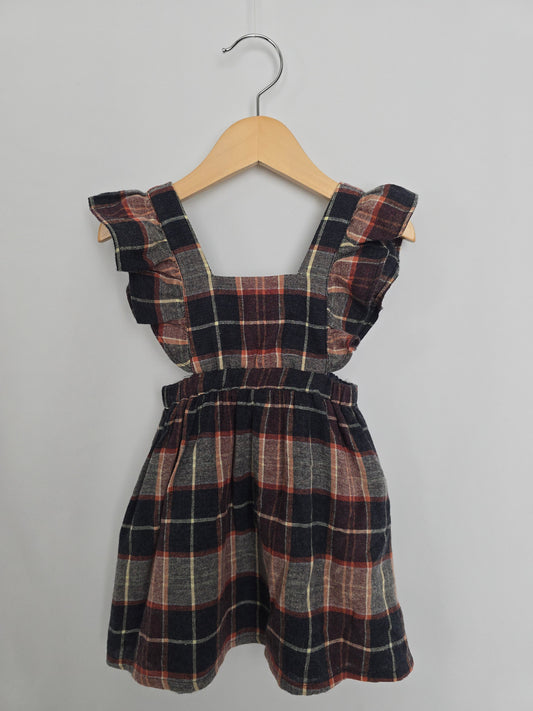 Zara Soft Plaid Pinafore • 18-24 months