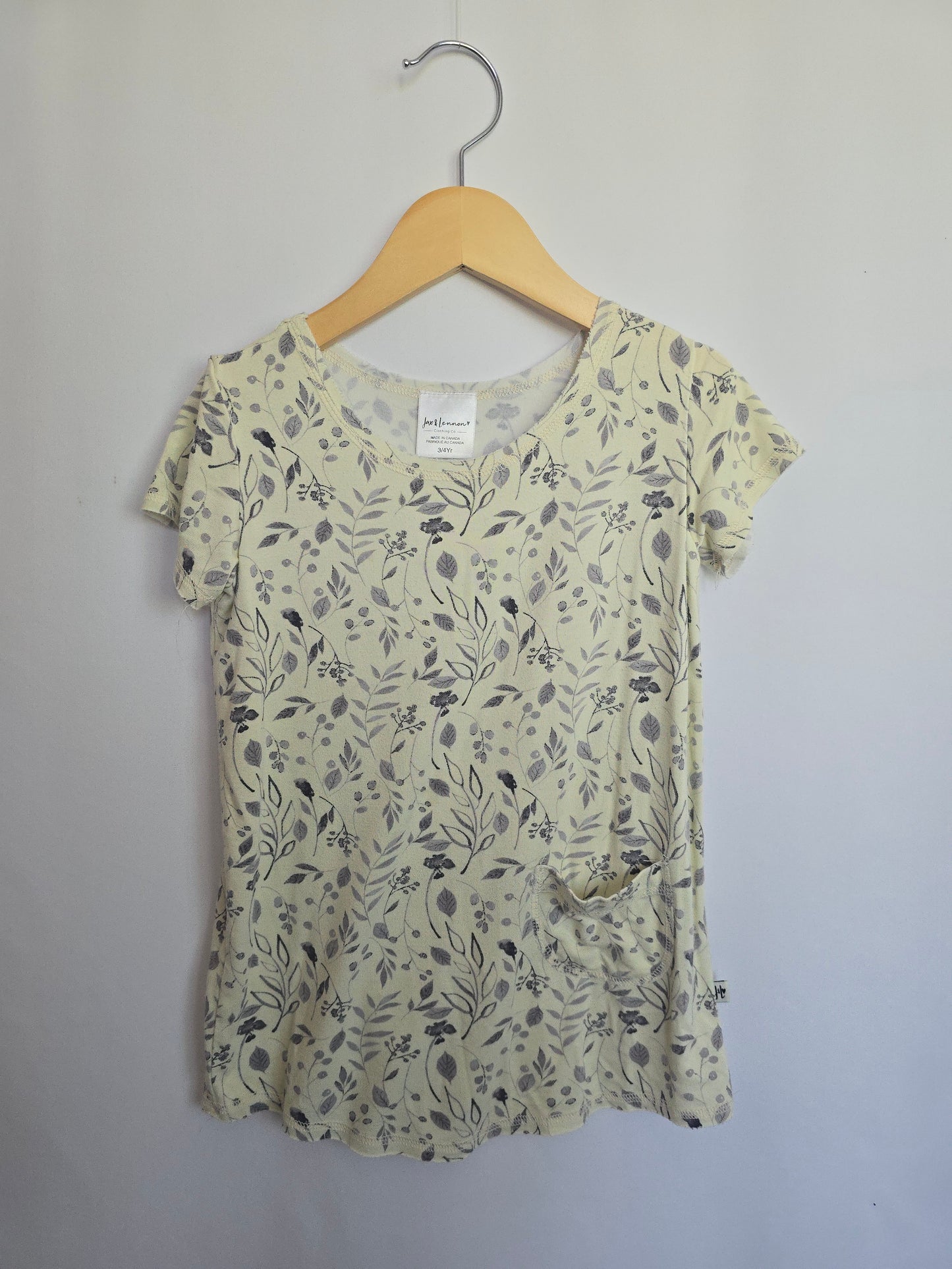 Jax & Lennon Yellow Fleur Boho Dress • 3-4 years