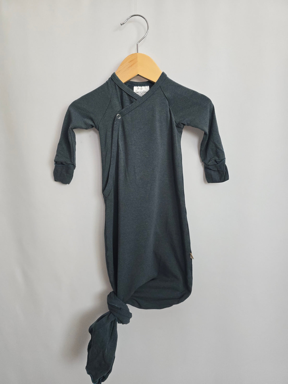 Jax & Lennon Blue Green Knotted Gown • Newborn