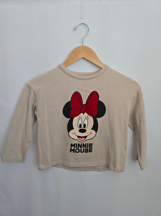 Zara Disney Minnie Terry Sweatshirt • 6 years