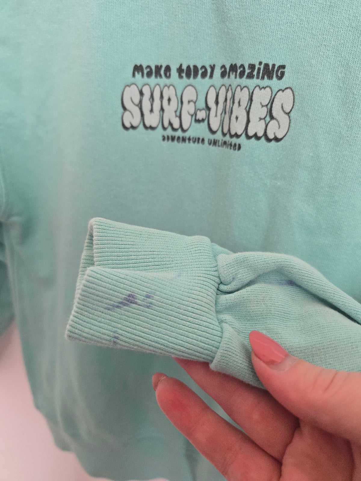 PLAY Zara Teal Surf Vibes Crewneck • 7 years