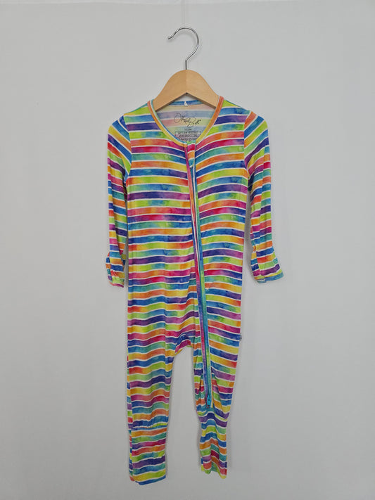 Ollee & Belle Candy Stripe Zippy • 18-24 months