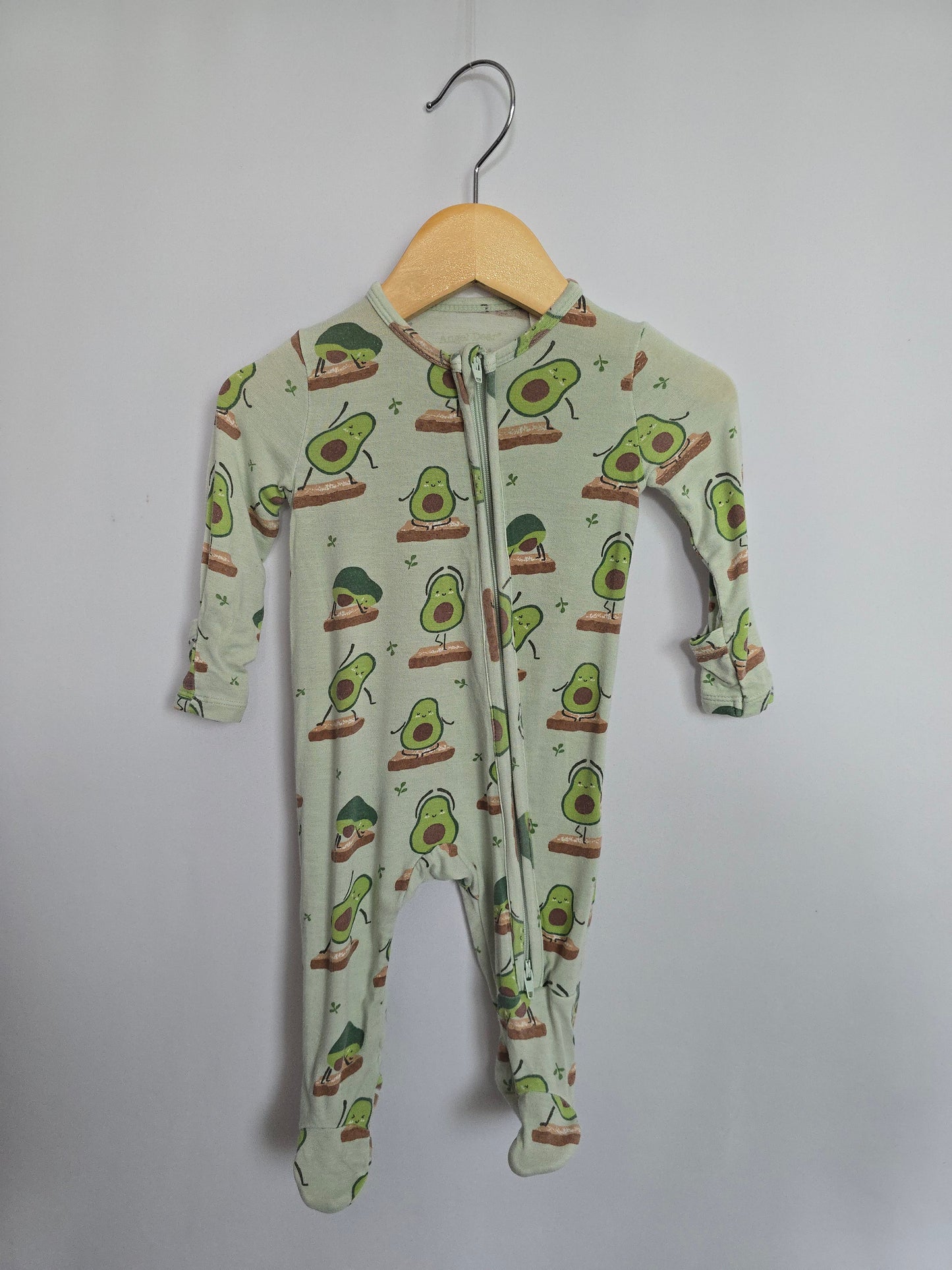 Angel Dear Avocado Yogi Zip Footie (2) • 0-3 months