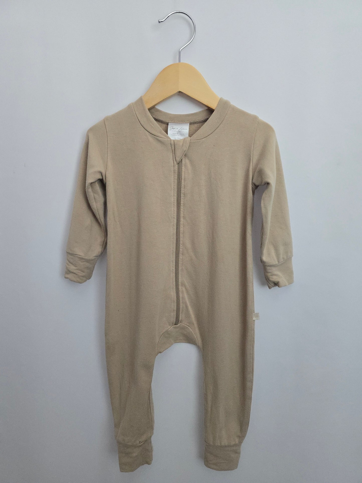 PLAY Jax & Lennon Sand Terry Zip Loungesuit • 6-12 months