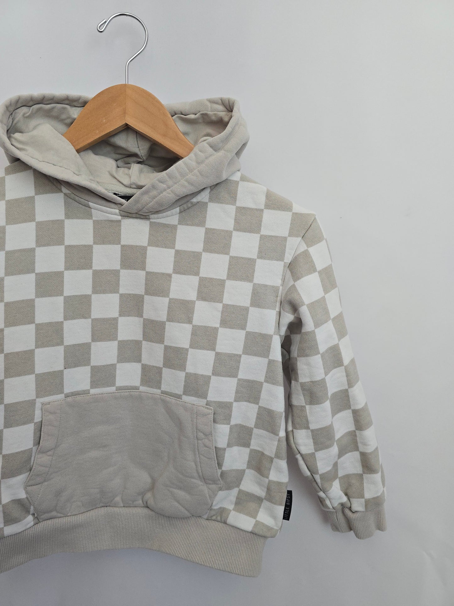 Little Bipsy Checkered Hoodie • 6-7 years