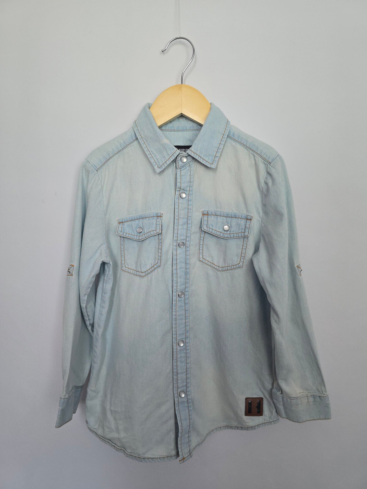Beau Hudson Light Wash Denim Shirt • 4 years