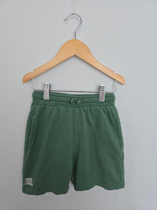 Zara Green Drawstring Shorts • 5 years