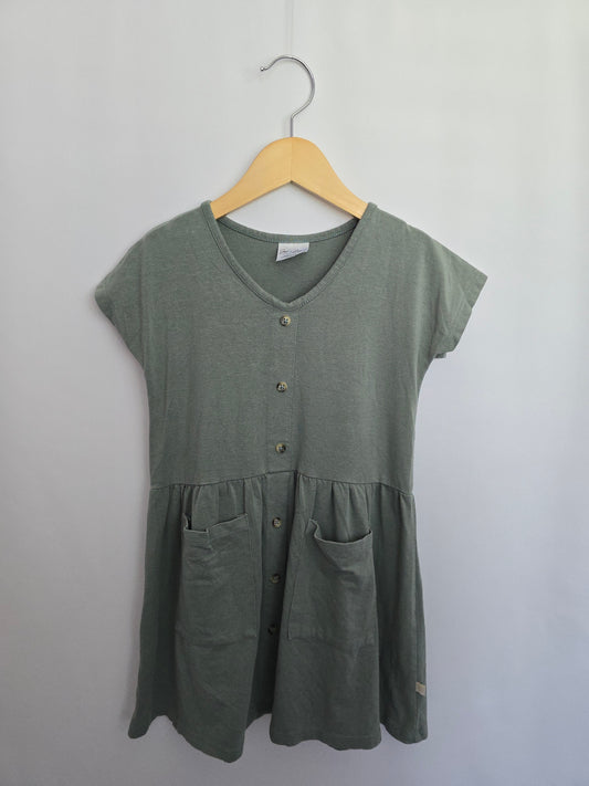 Jax & Lennon Eucalyptus Pocket Dress  • 3-4 years
