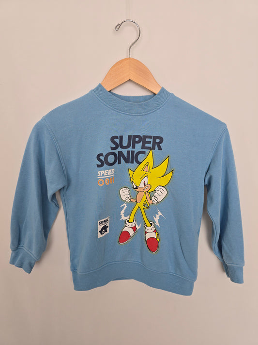 H&M Blue Super Sonic Crew • 4-6 years