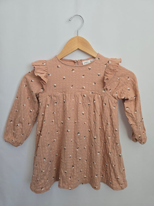 Zara Blush Pink Tulip Dress • 4-5 years