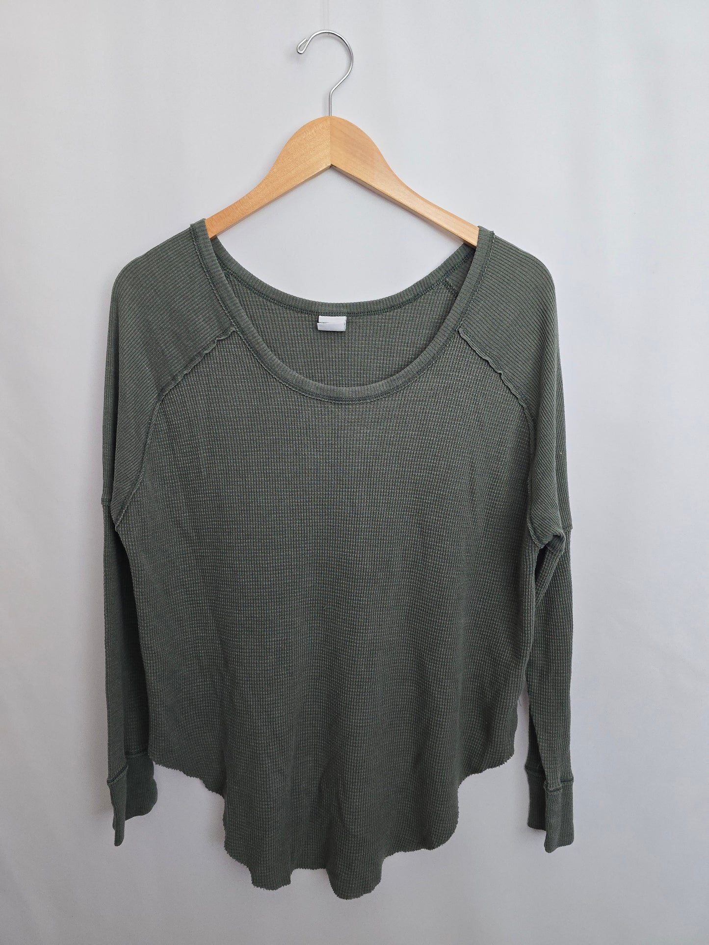 TNA Sage Waffle Long Sleeve Shirt • Medium