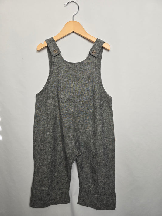 NEW Jax & Lennon Grey Linen Overalls • 2-3 years