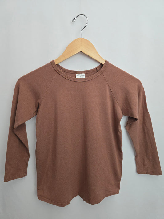 Jax & Lennonn Bronzed Rose Long Sleeve Shirt • Youth Small 6-7 years