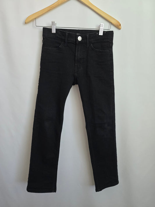 H&M Slim Fit Black Denim • 8-9 years