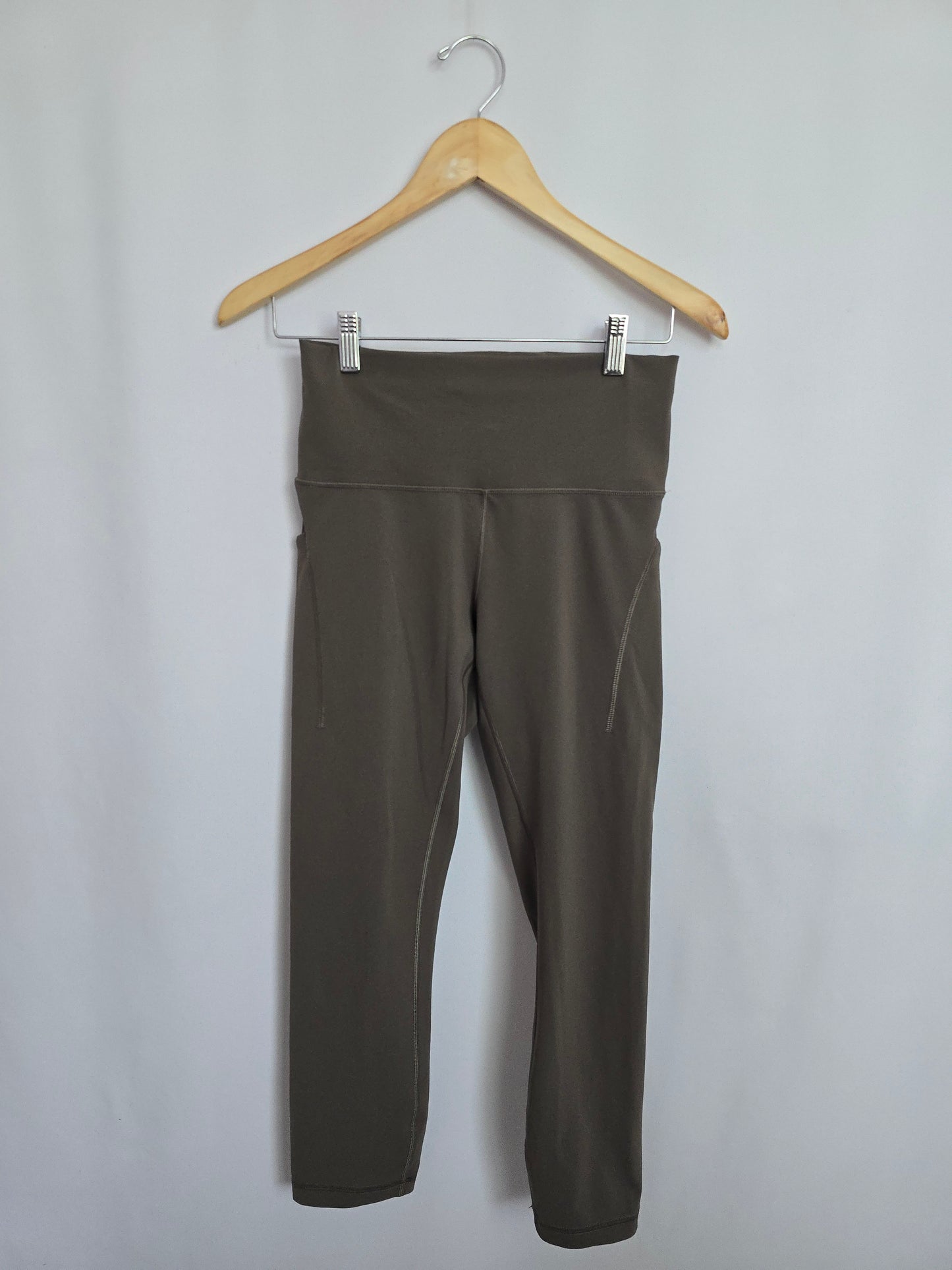 Lululemon Wunder Train Olive High Rise Crop 23" • Medium 8