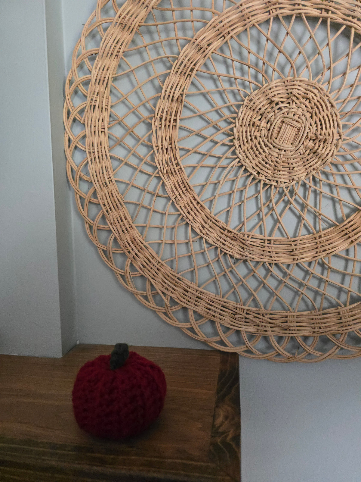 Small Crochet Pumpkin • Ruby Red