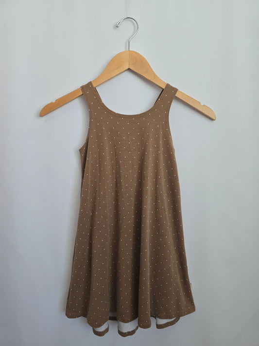 Jax & Lennon Dotty Crossback Tank Dress • 5-6 years