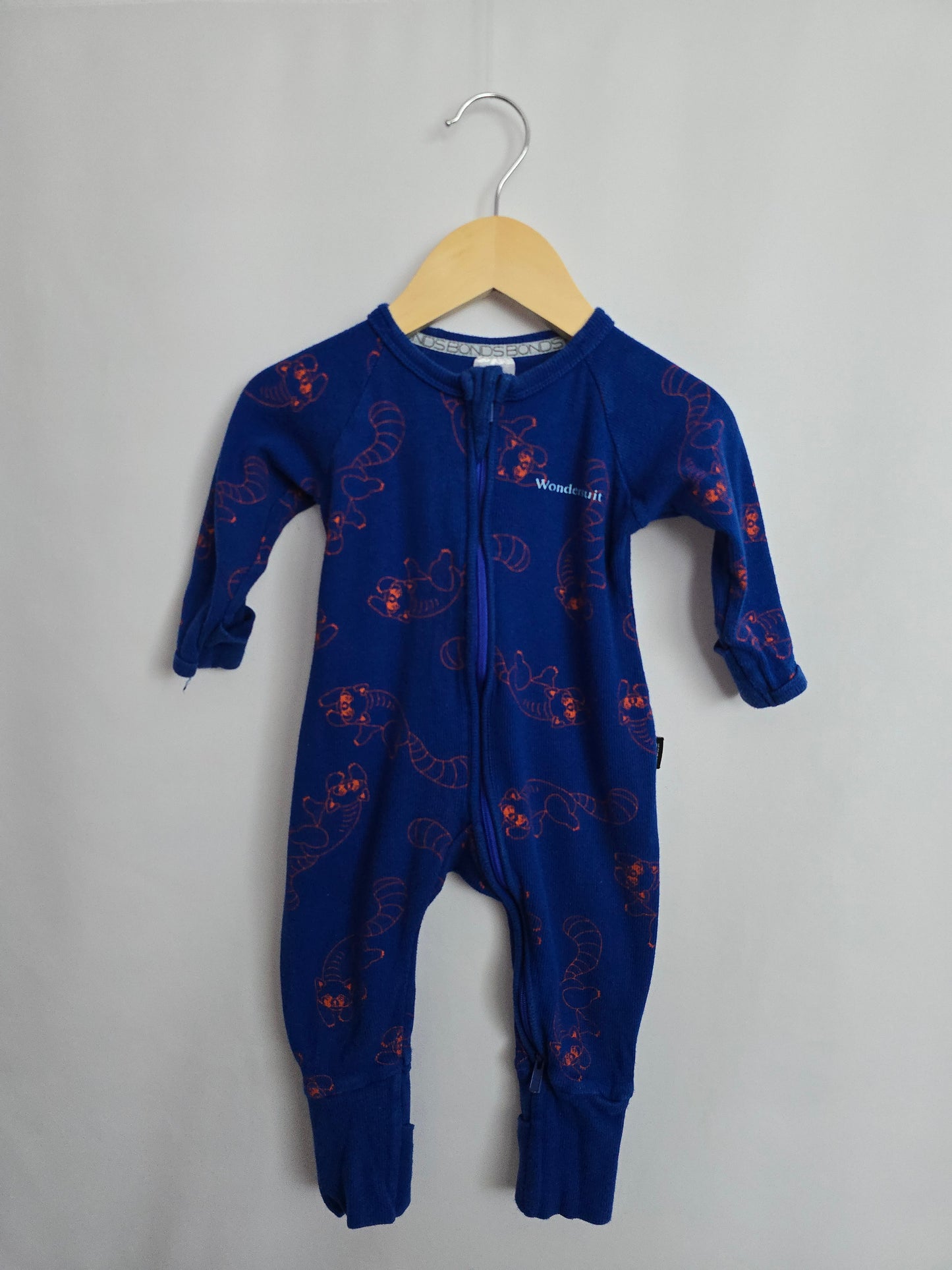 Bonds Wondersuit Blue Red Panda • 3-6 months