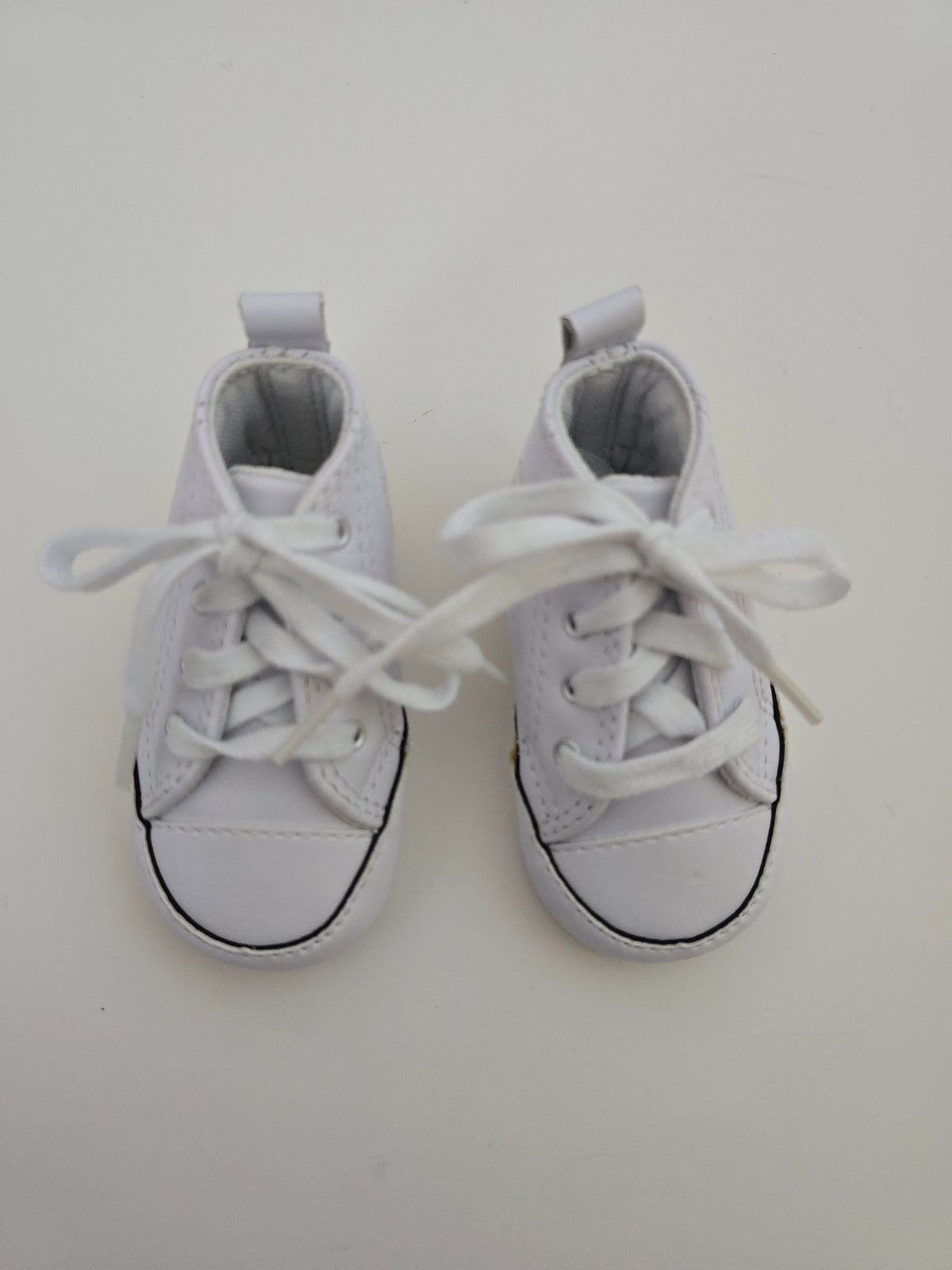 Converse White Crib Shoes • 1C
