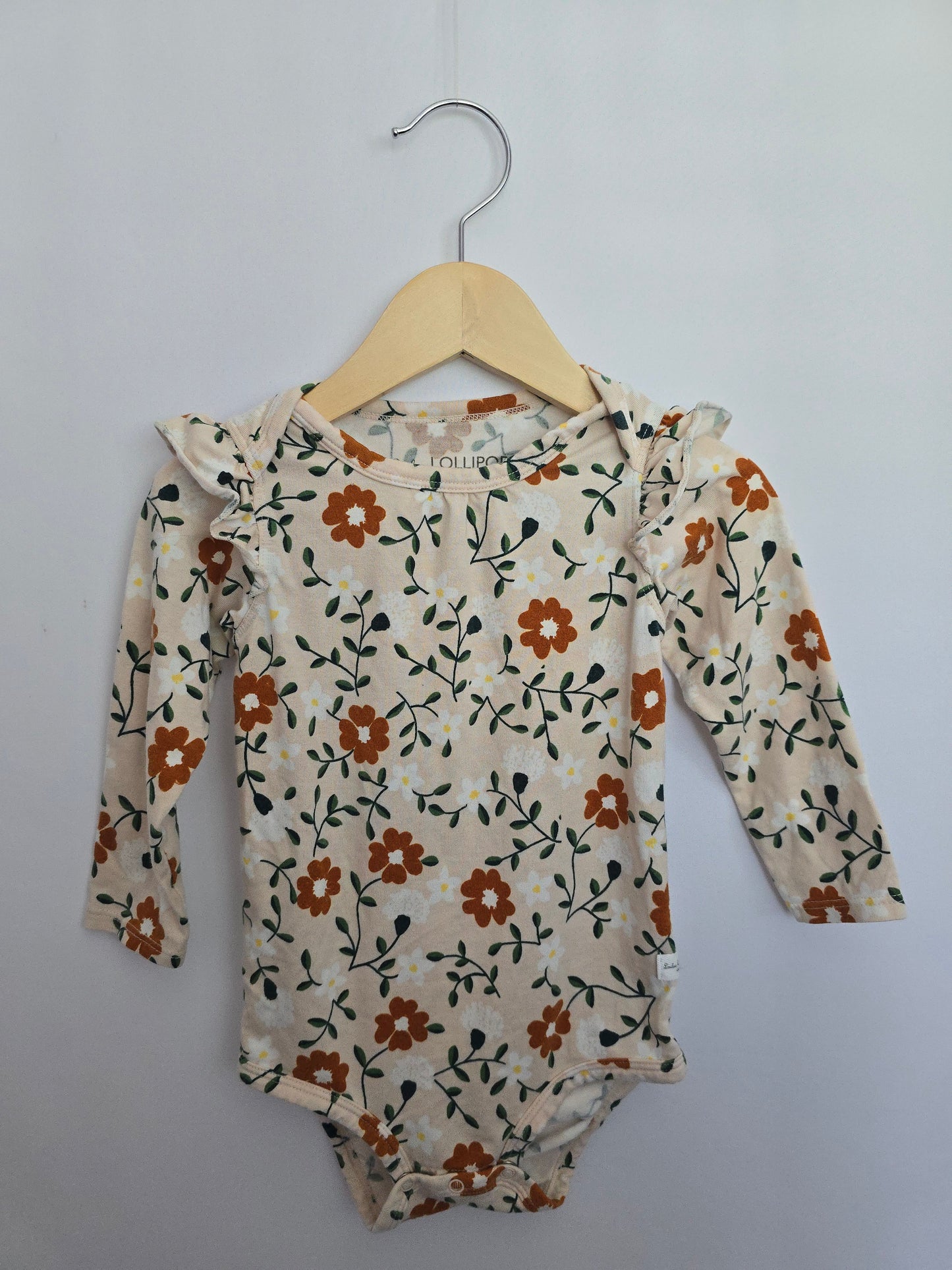 LouLou Lollipop Floral Bodysuit • 12-18 months