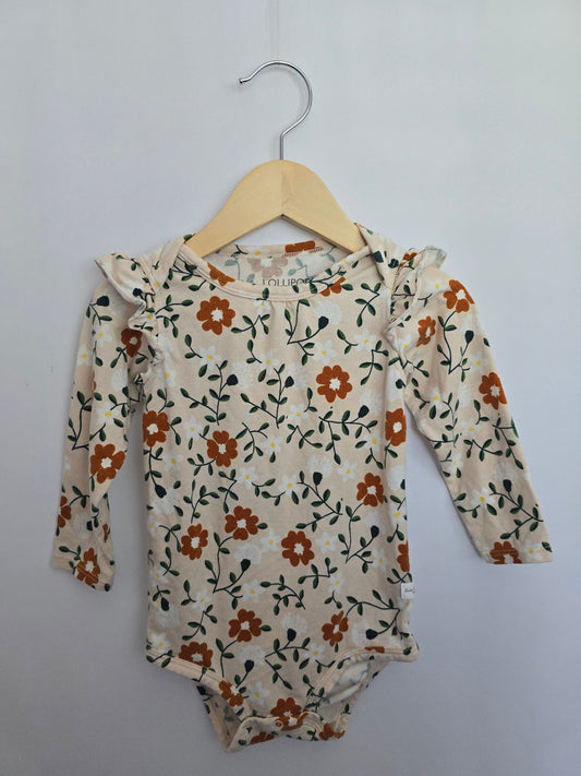 LouLou Lollipop Floral Bodysuit • 12-18 months