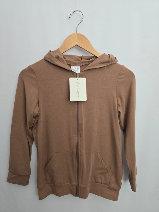 NEW Jax & Lennon Raw Umber Zip Hoodie • Youth Medium 8-9 years