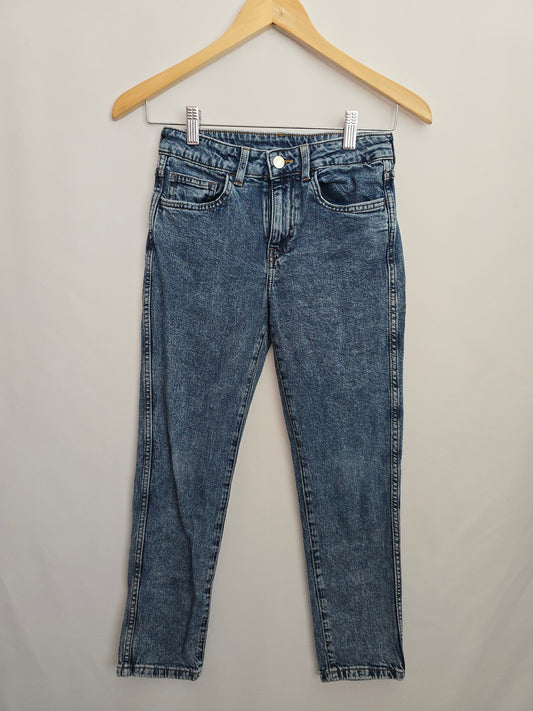 H&M Relaxed Fit Medium Wash Denim  • 9-10 years