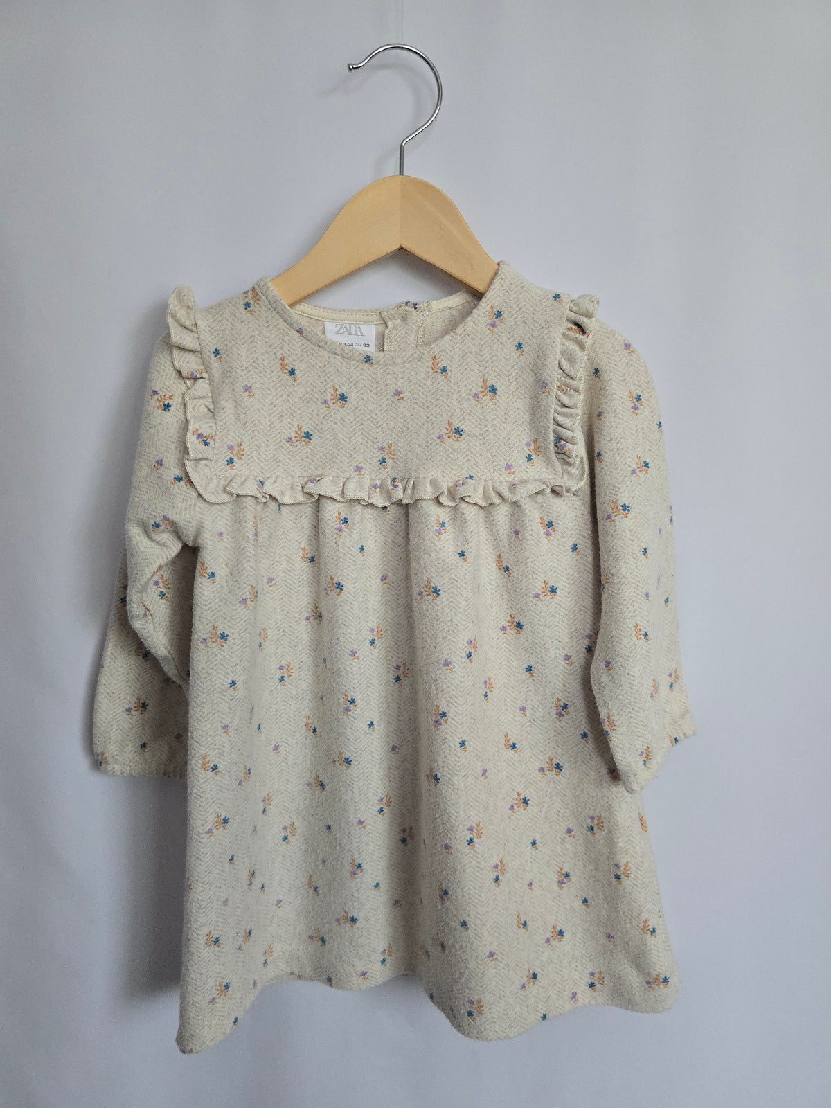 Zara Ruffle Soft Floral Dress • 18-24 months