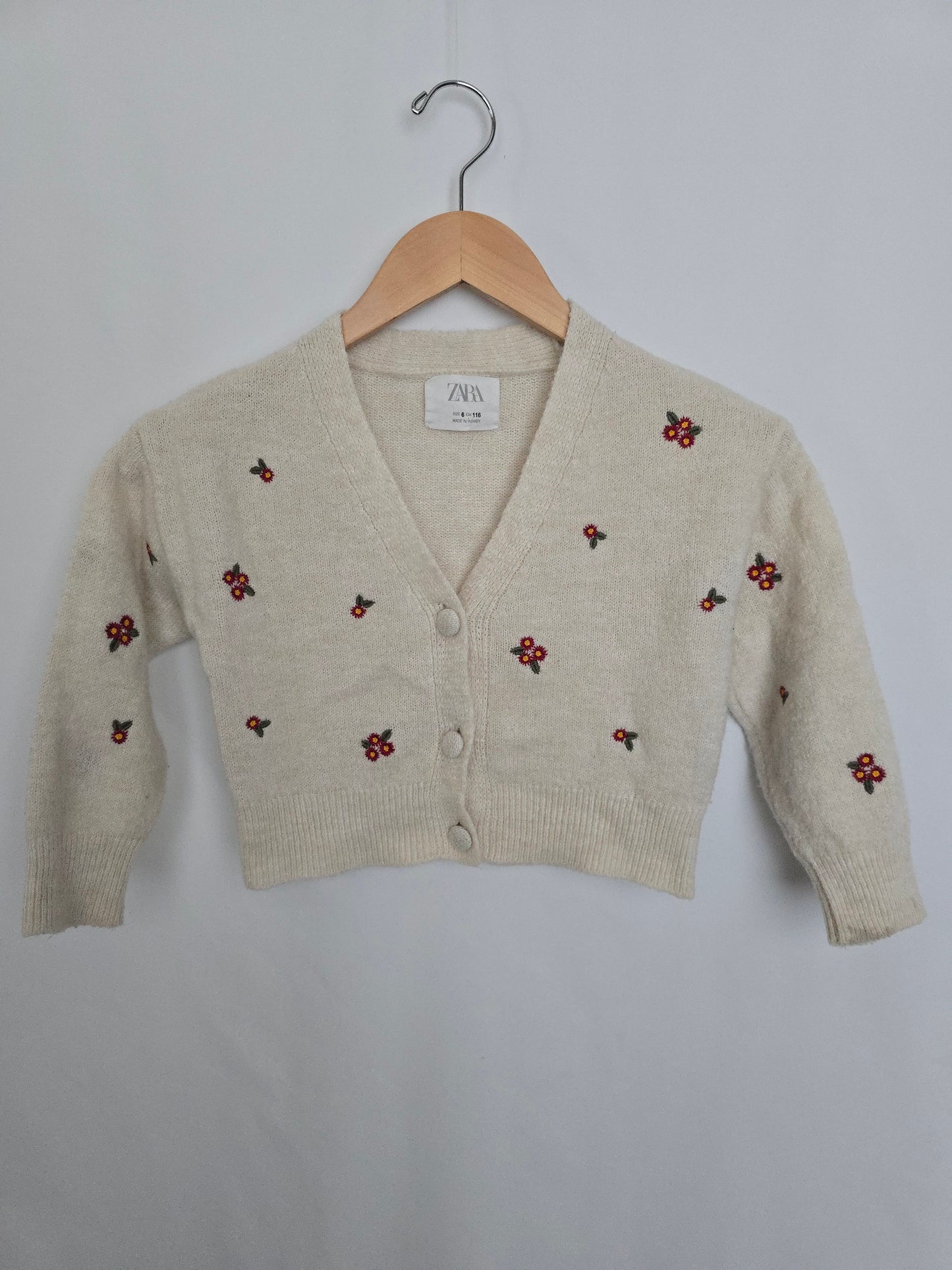 Zara Knit Floral Cardigan • 6 years