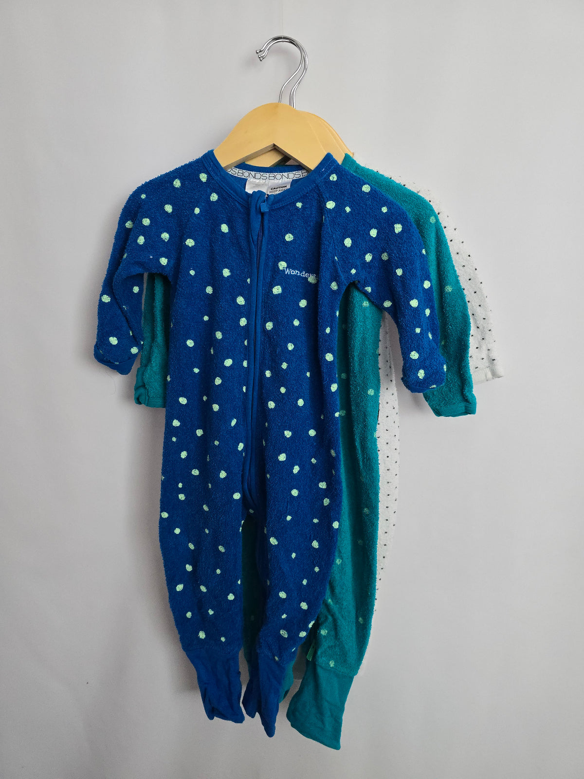 PLAY Bonds Wondersuit Terry 3 Pack • 6-12 months