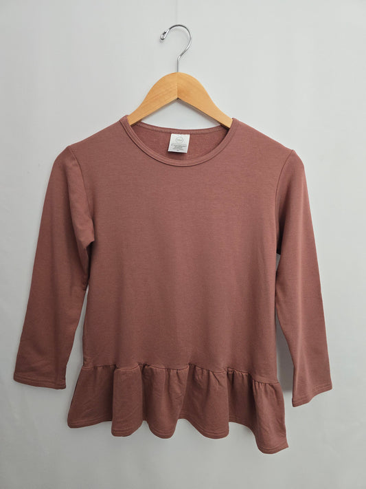 Tiny Button Apparel Dusty Rose Ruffle Tunic • 8-9 years