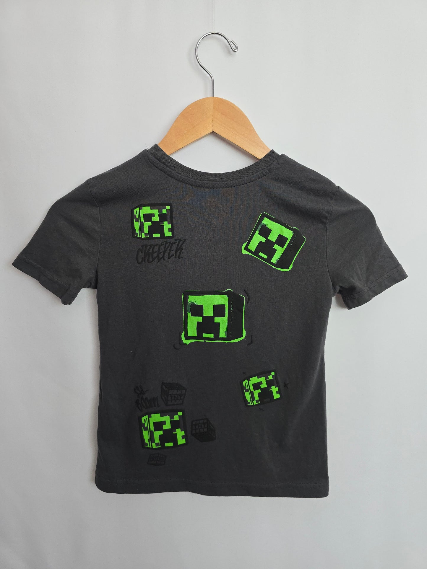 Minecraft Grey Tee • 6 years