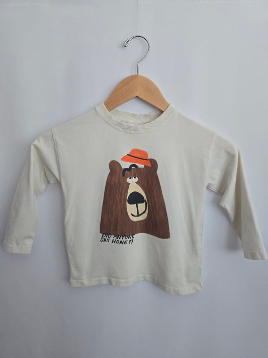 Zara Bear Long Sleeve Shirt • 4 years