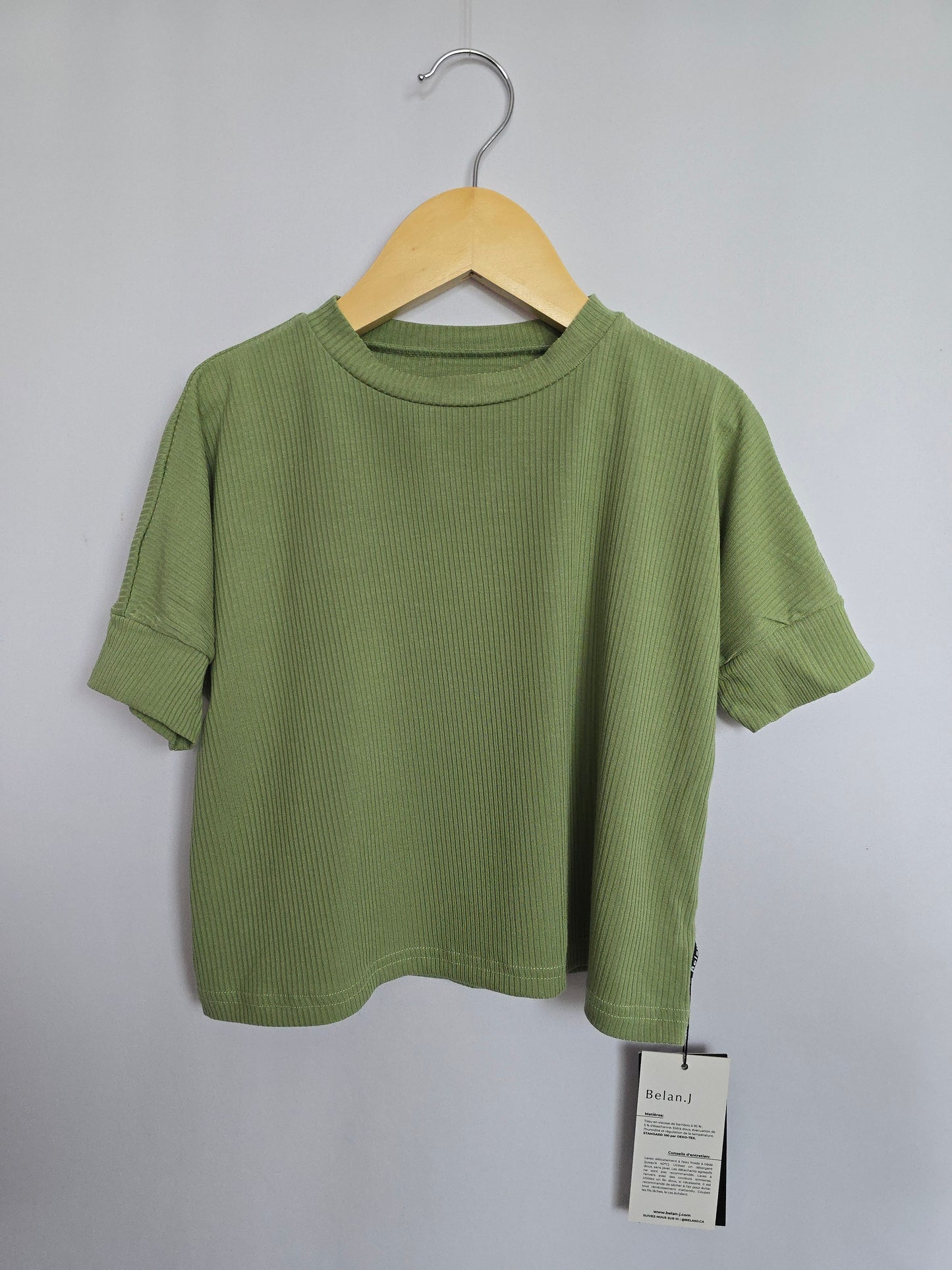 NEW Belan J Ribbed Clover Ribbed Tee • 5-6 years