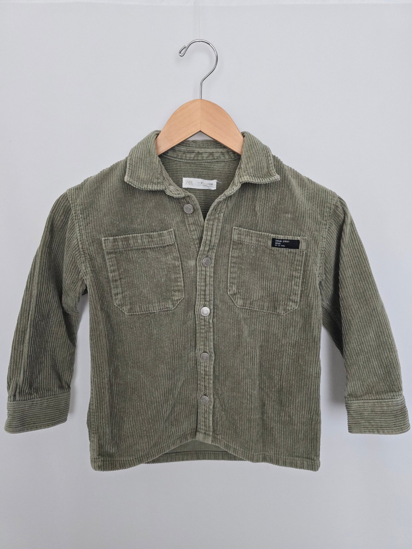 Zara Olive Cord Shacket • 6 years