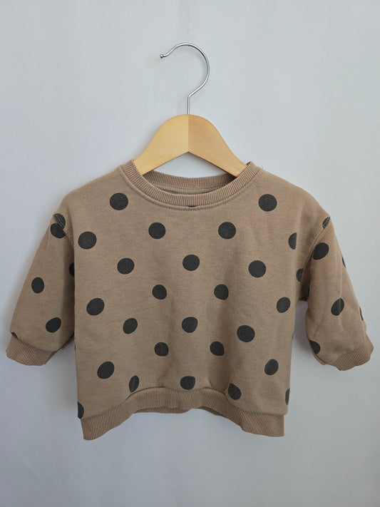 Zara Polkadot Crewneck • 6-9 months