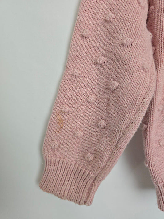 Jamie Kay Blush Speckle Popcorn Knit Cardigan • 3 years