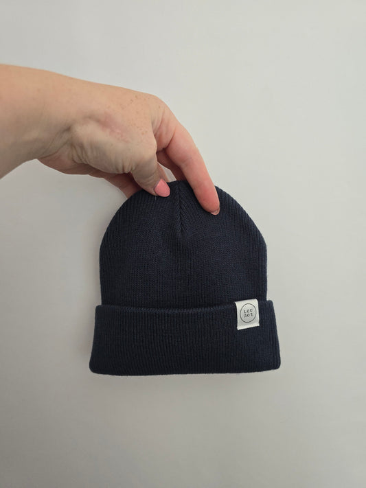 LouLou Slate Blue Beanie 0-12 months